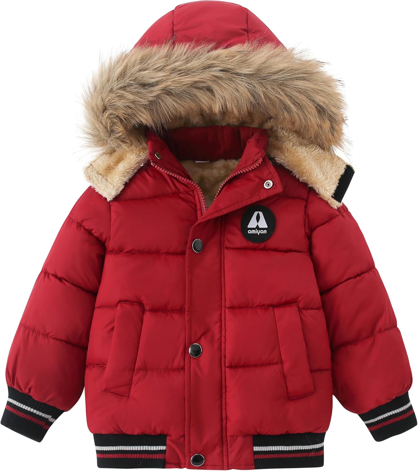 Toddler Down Winter Coat for Boys Girls - Warm Fleece Jacket