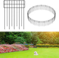 Garden Border Edging Fences 19 Pc Black Metal Panels - No Dig