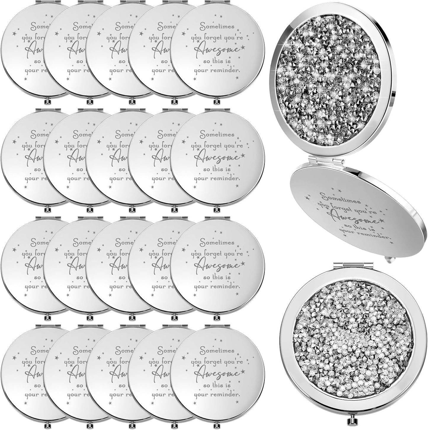 Inspirational Compact Mirror Set - You're Awesome Gifts for Women