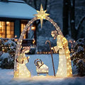 Nativity Scene Outdoor Large 5FT Lighted Nativity Set - Yard