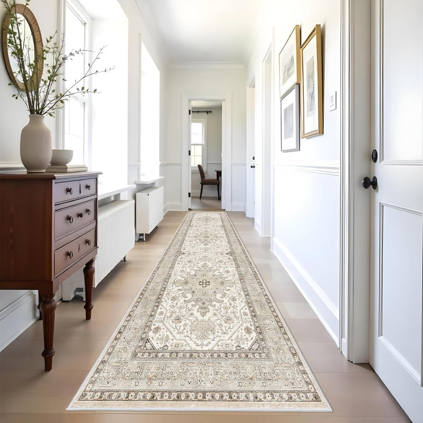 Runner Rug 3x10 Non Slip Washable Oriental Entryway Rug