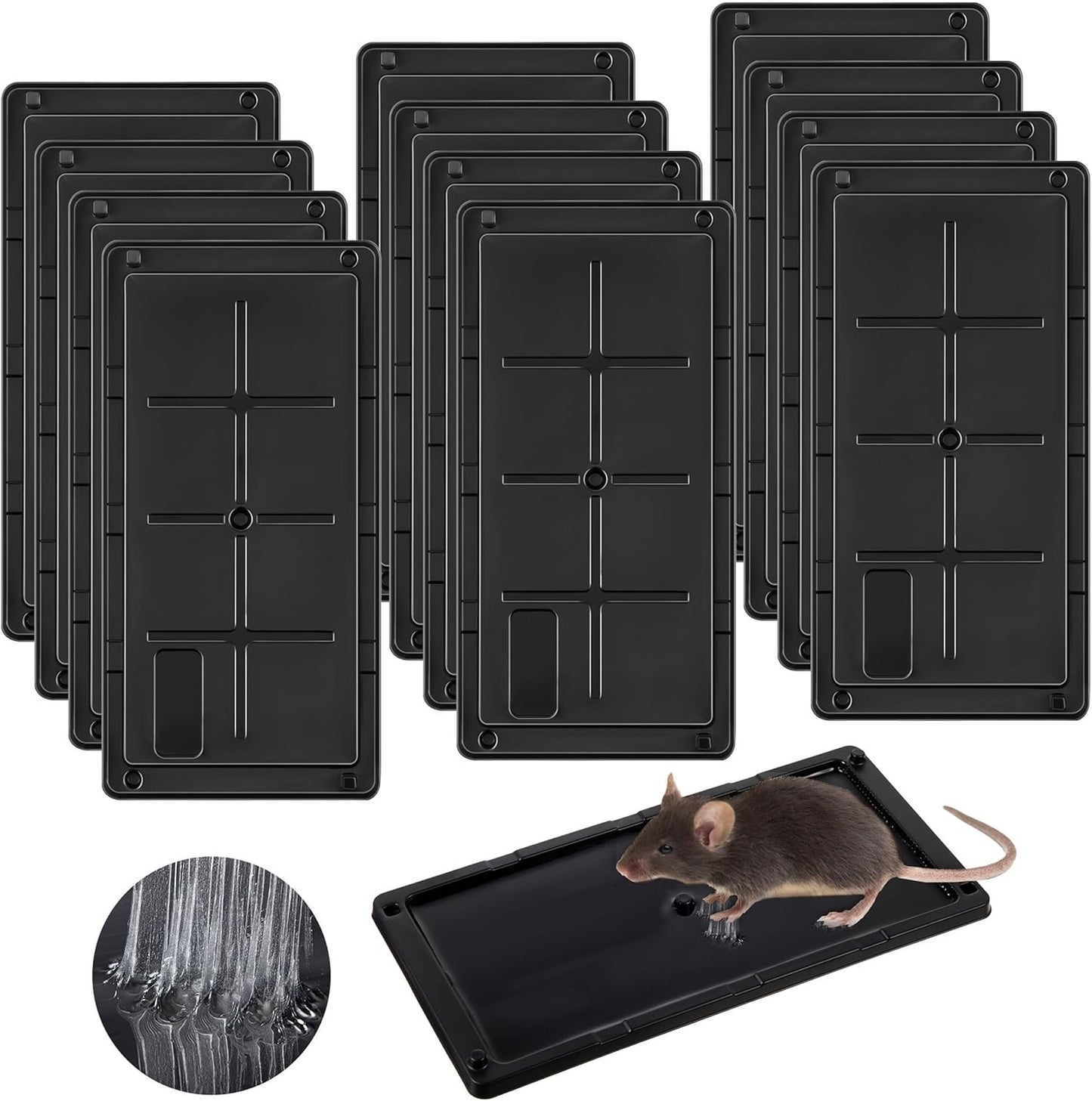 12 Pack Heavy Duty Rat & Snake Glue Traps