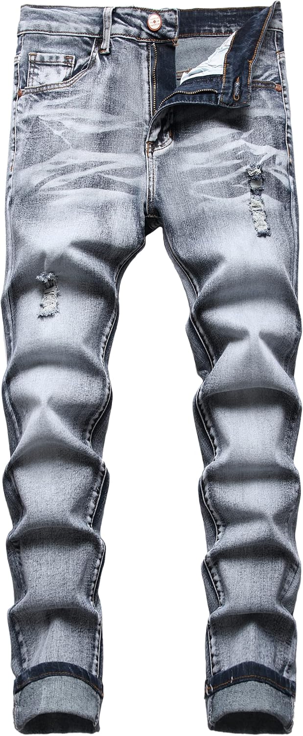 JUNBAOSS Men's Slim Fit Stretch Jeans for Stylish Comfort