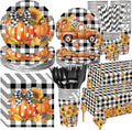 Fall Thanksgiving Party Tableware Set for 50 Guests - Complete 452 Pc