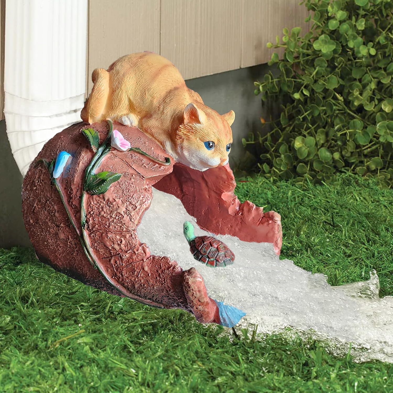 Elenon Cat Decorative Gutter Downspout Extension Sculpture