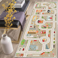 Kids Car Train Rug 2ft 7in x 9ft 10in - Playroom Race Track Rug