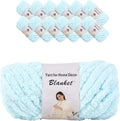 Chenille Chunky Yarn Arm Knitting Thick Bulky DIY Blanket - Light Blue