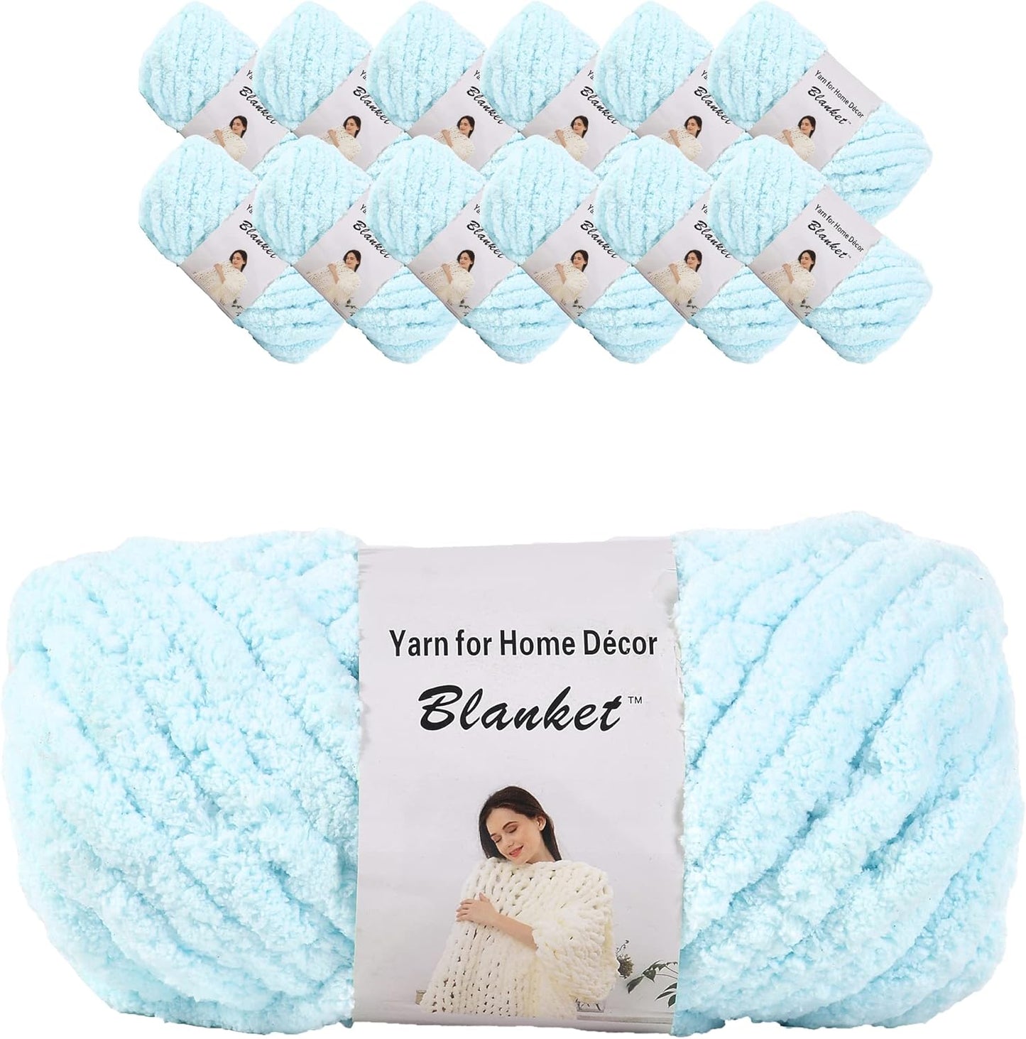 Chenille Chunky Yarn for Arm Knitting Thick Bulky DIY Projects