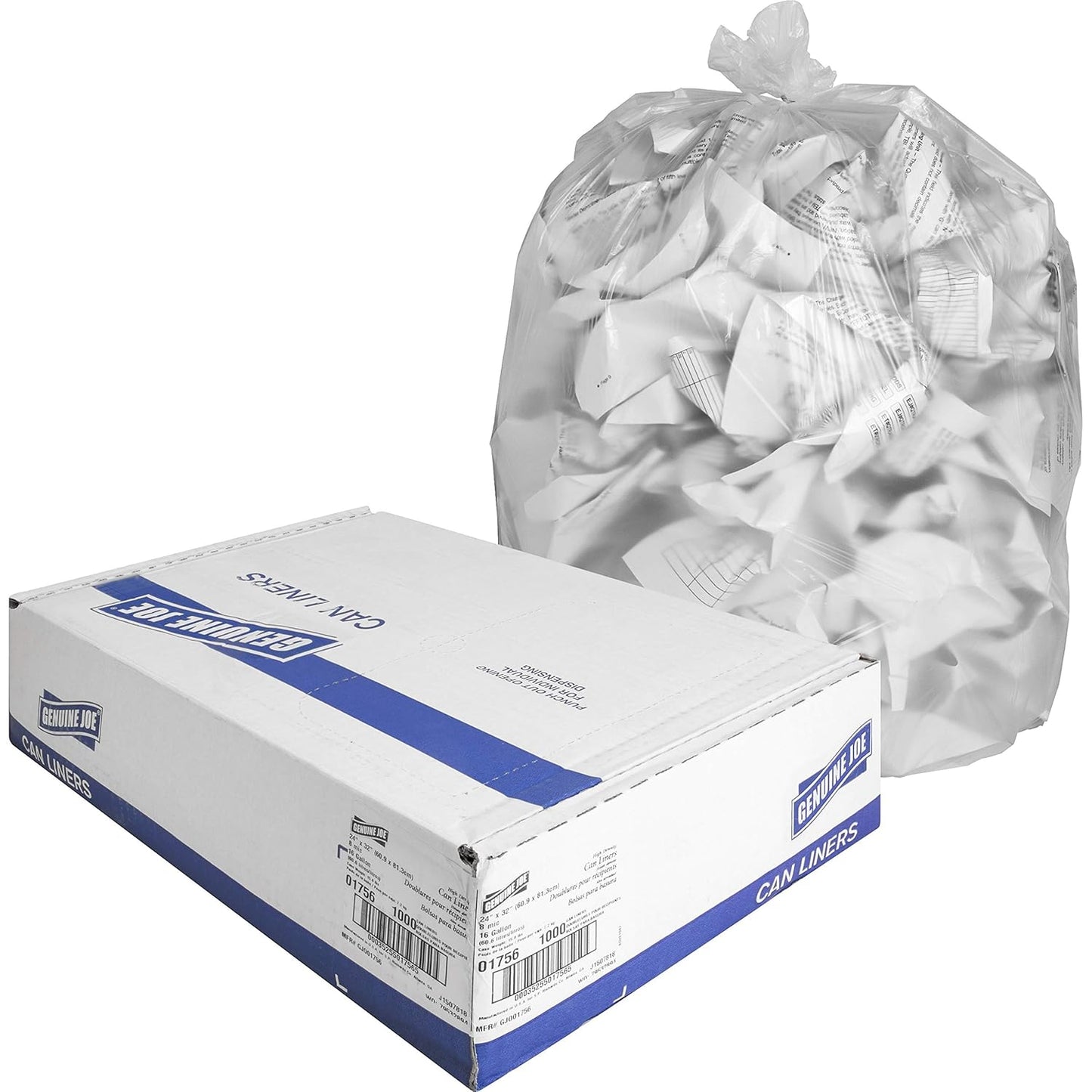 Genuine Joe High Density Can Liners for Office and Industrial Use