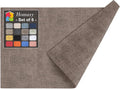 Dark Brown Faux Leather Placemats Set of 6 - Heat Resistant Table Mats