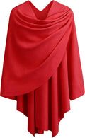 PULI Womens Large Cross Front Poncho Sweater Wrap Topper - Elegant be