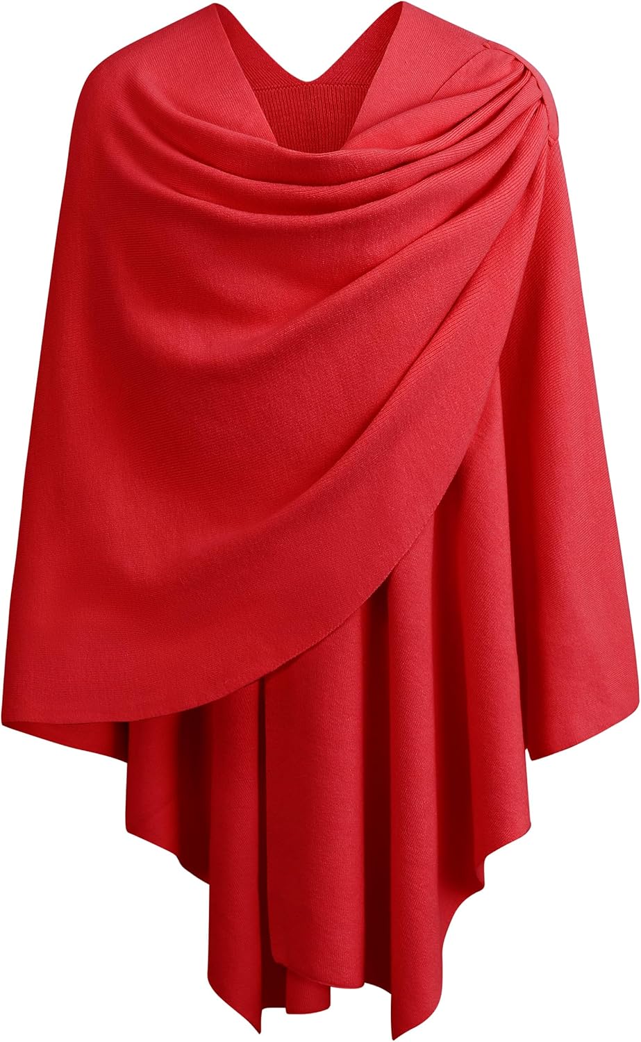 PULI Womens Large Cross Front Poncho Sweater Wrap for Fall