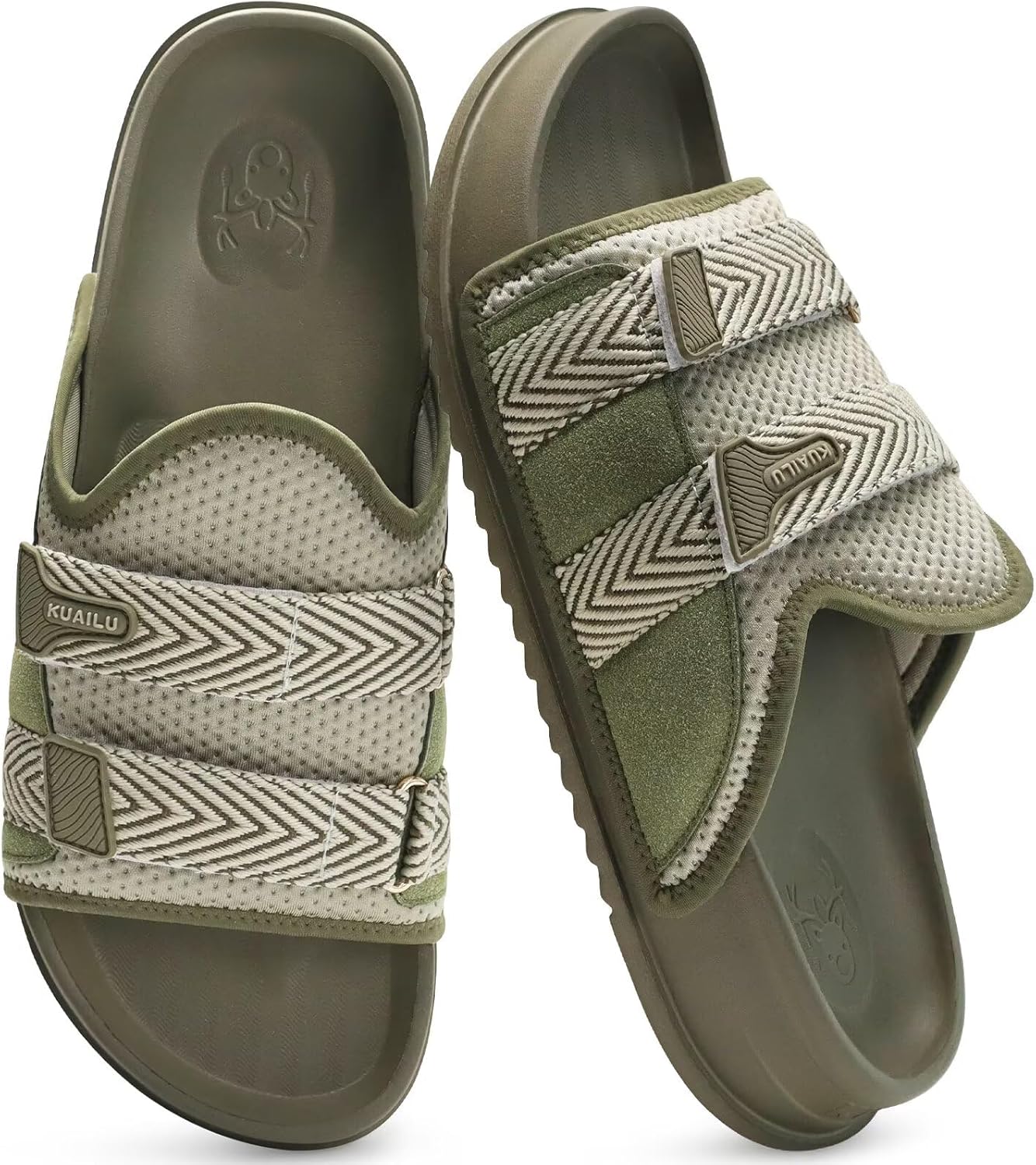 KuaiLu Mens Orthotic Sandals with Arch Support for Comfort