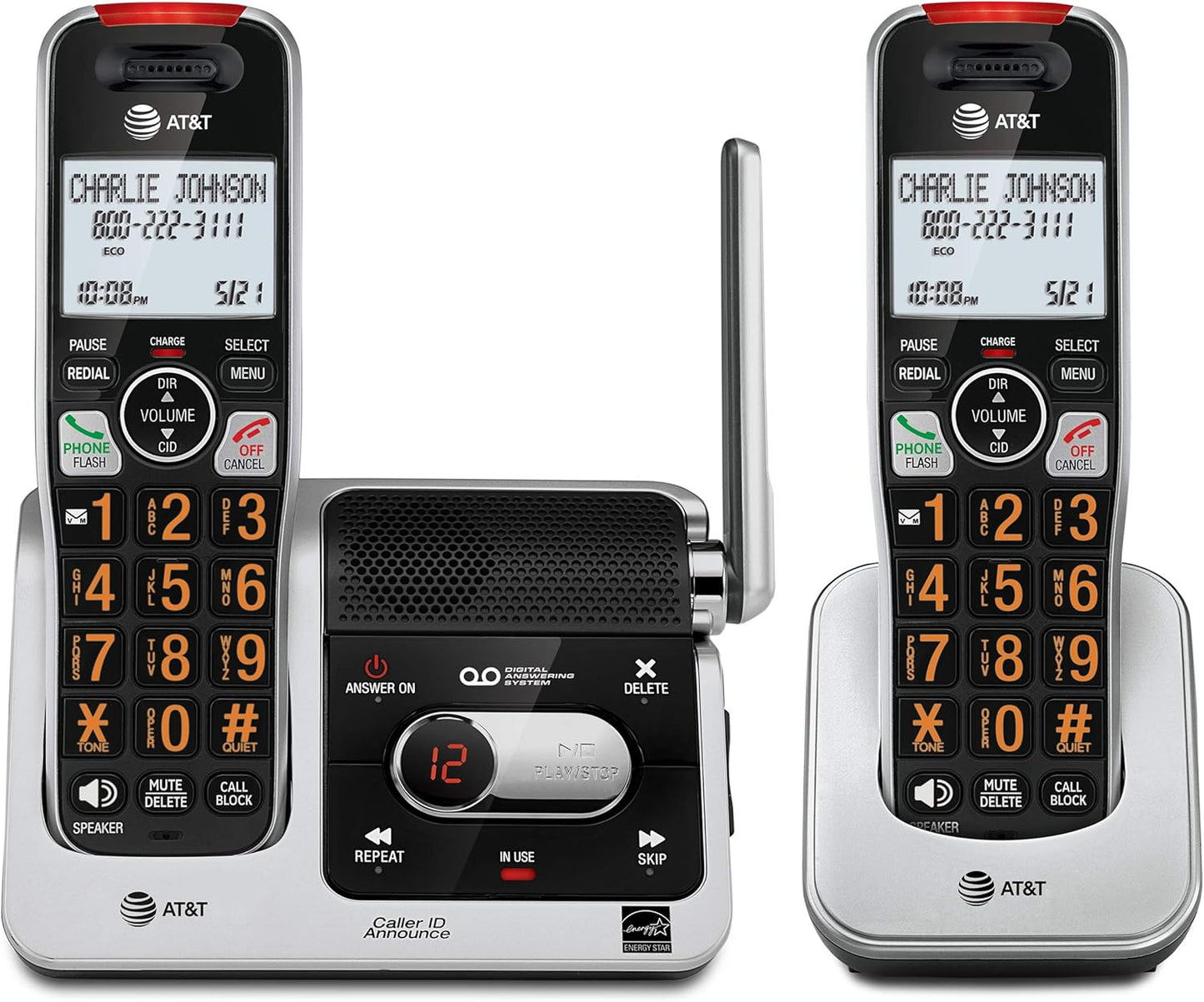 AT&T BL102-2 Cordless Phone with Answering Machine and Call Block