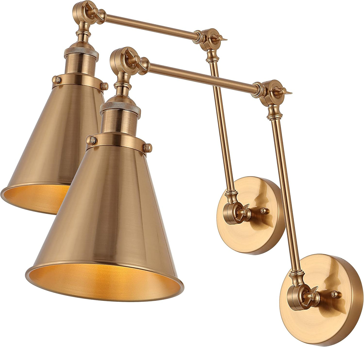 Rover 7in Farmhouse Industrial Adjustable Arm LED Wall Sconce Set