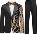 Boys Formal Tuxedo Suit Set Sequin Blazer & Satin Pants - Event Ready