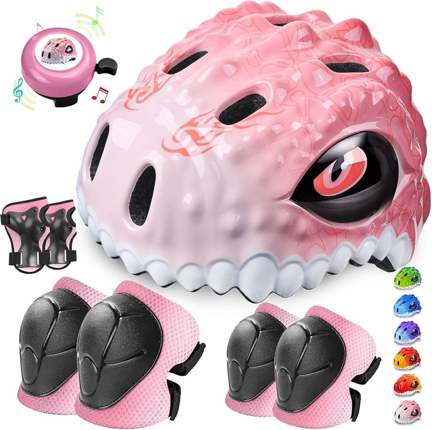 Toddler Kids Bike Helmet Set with Protective Gear for Safety