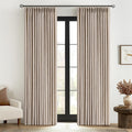 Pinch Pleated Linen Curtains 96 in 2 Panels - Thick Linen Drapes