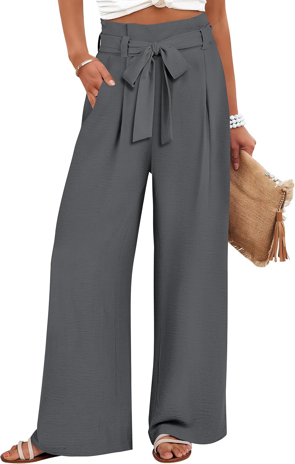 Womens Wide Leg Palazzo Pants for Business Casual Style
