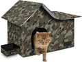 Cat Houses for Outdoor Cats Large Weatherproof Bed - Warm Collapsible