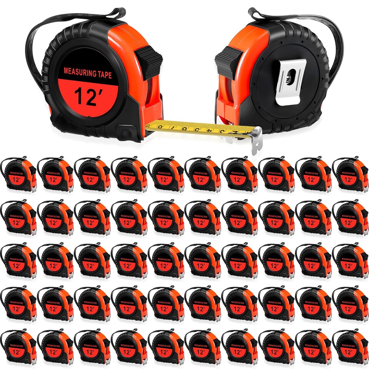 50 Pieces 12 Ft Tape Measure Retractable Easy Read for All