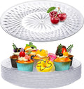 Fumete 12 in Clear Round Plastic Serving Platters - Set of 10