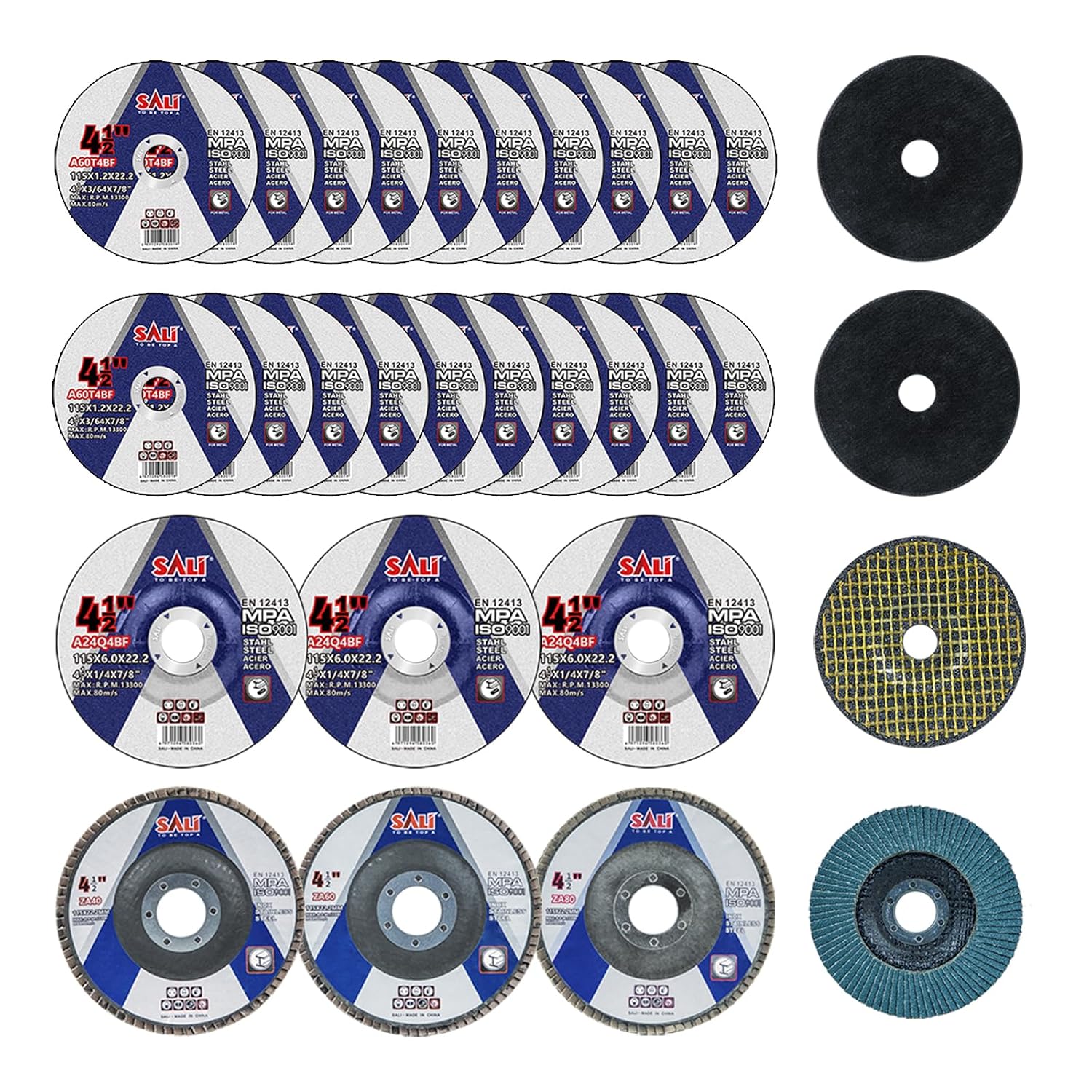 SALI 26pcs Grinding & Cutting Wheels Set | Versatile 4.5 Discs for Precise Cutting & Grinding