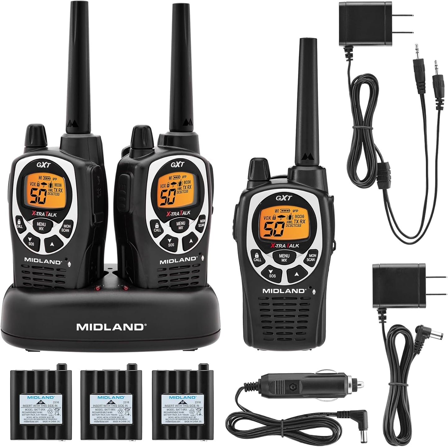 Midland GXT1000X3VP4 GMRS Two-Way Radio for Outdoor Adventures