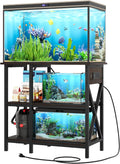 10-29-37 Gallon Fish Tank Stand with Power Outlet - Adjustable Storage