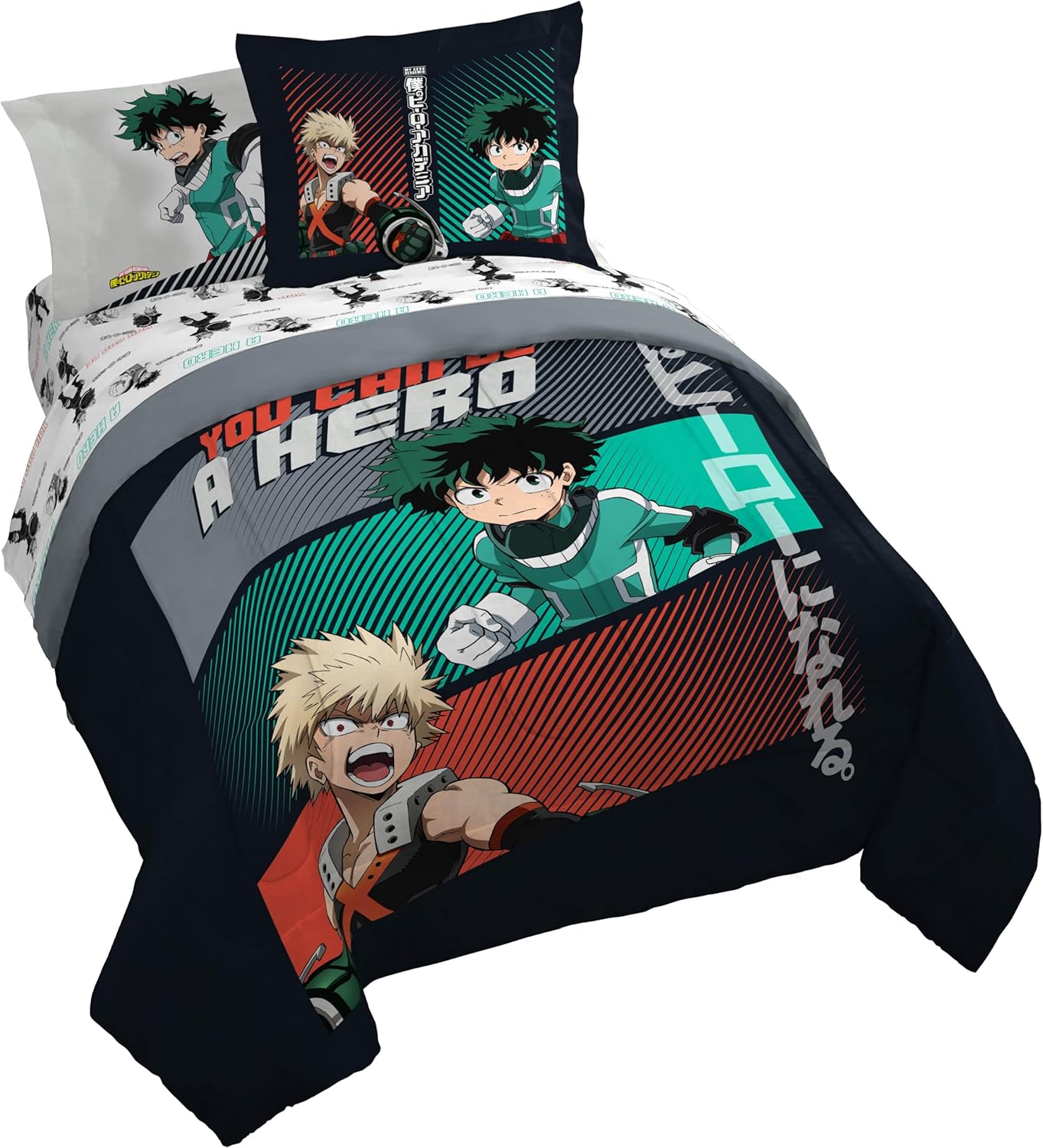 My Hero Academia Kids Comforter Set with Sheets and Pillow Covers