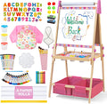 3-in-1 Adjustable Kids Art Easel with Magnetic Whiteboard & Chalkboard