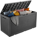 100 Gallons Deck Box Multifunctional Waterproof Outdoor Storage