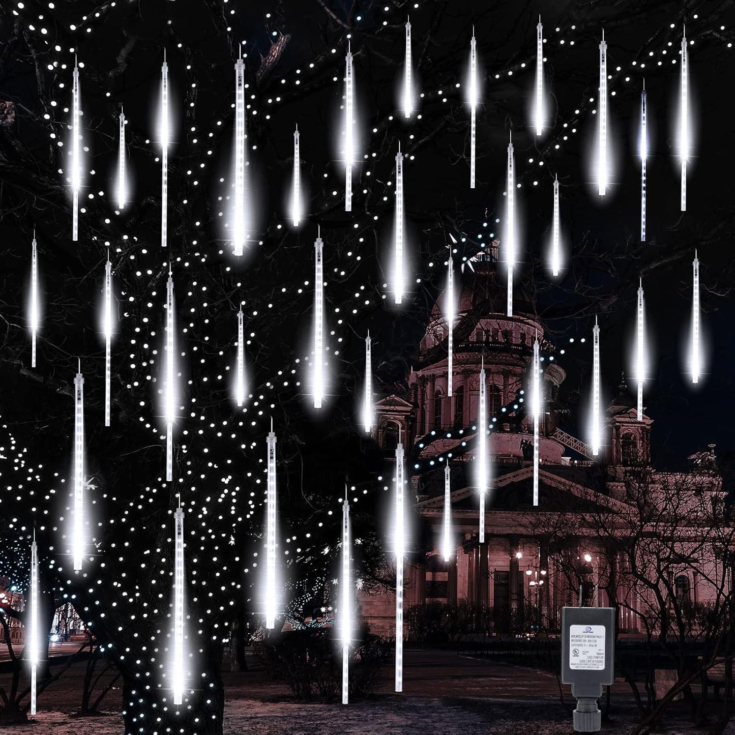 Meteor Shower Lights Outdoor for Holiday Decor and Parties