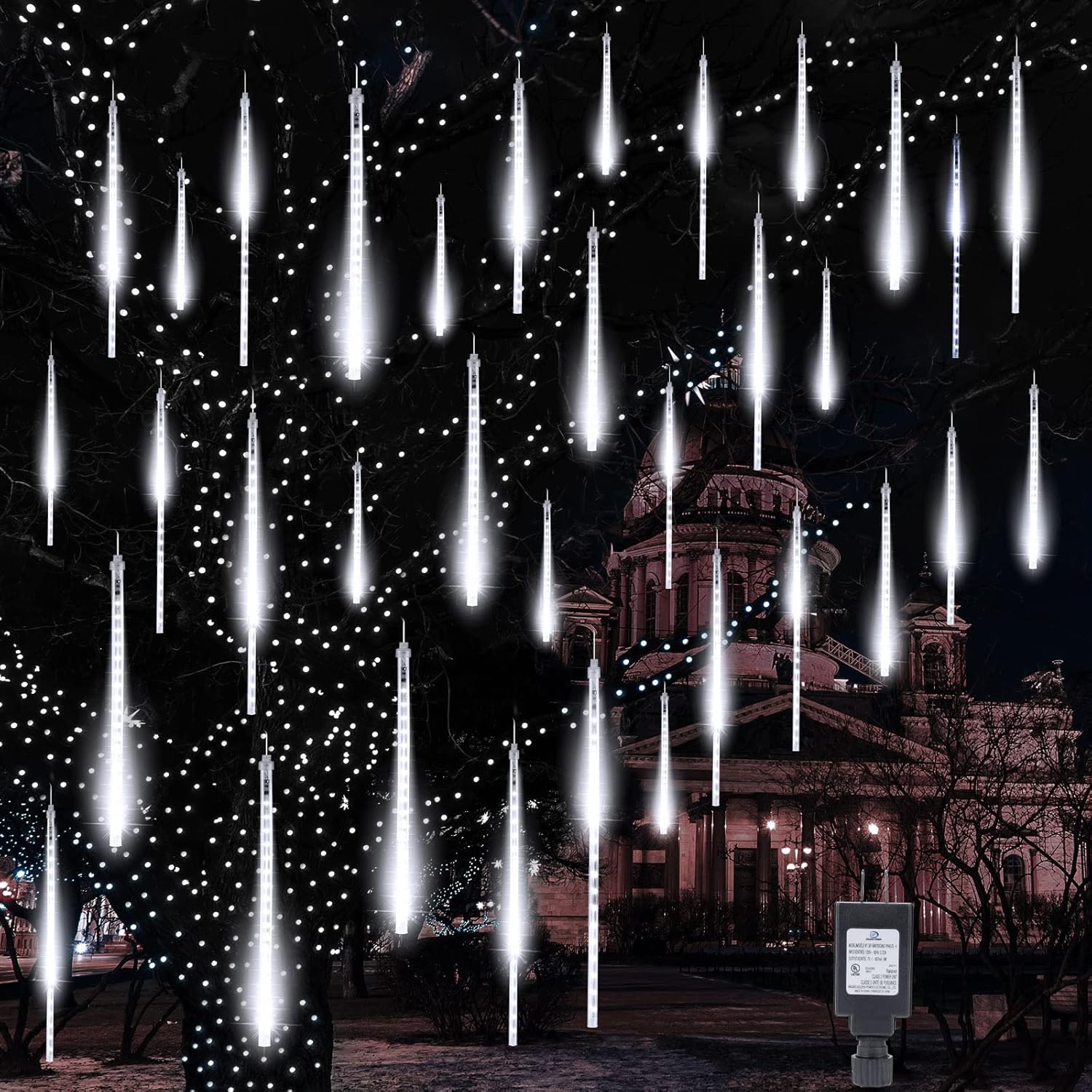 Meteor Shower Lights Outdoor for Holiday Decor and Parties