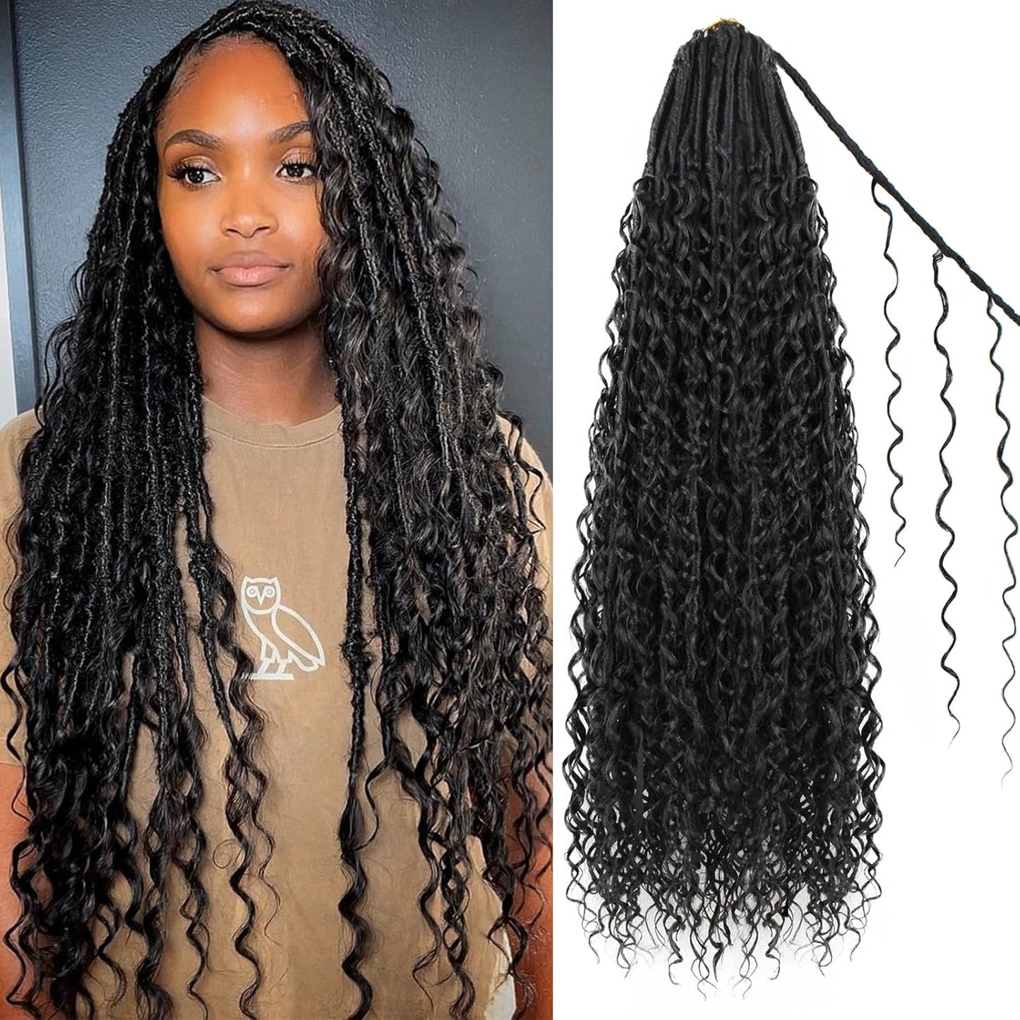 Boho Faux Locs Crochet Hair 30 Inch Soft Locs for Women