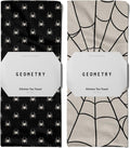 GEOMETRY Kitchen Towels - Quick Dry Microfiber Tea Towels - 2 Pack
