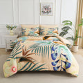 Yogeneg Queen Comforter Set Khaki Yellow Floral - All Season Comfort