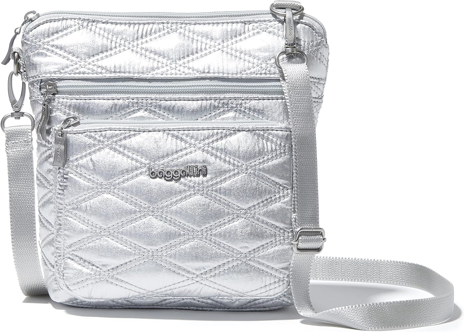 Baggallini Modern Pocket Crossbody Bag for Women, 8.5in x 8.5in