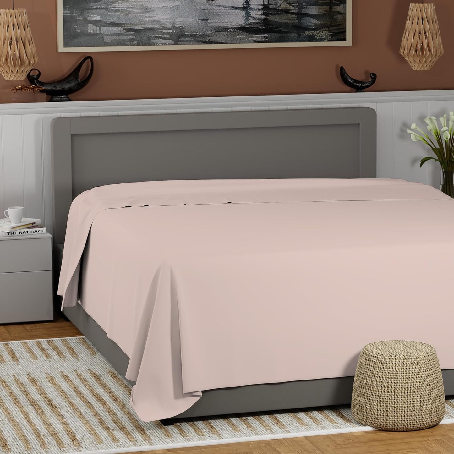 100% Cotton Cool & Crisp Percale Sheets for King Size Beds