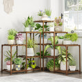 Bamworld Plant Stand Corner Shelf for 11+ Pots - Space Saving