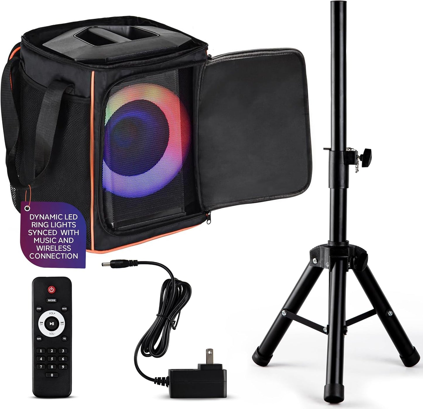 Pyle Portable Bluetooth Speaker with 8 Inch Woofer for Parties