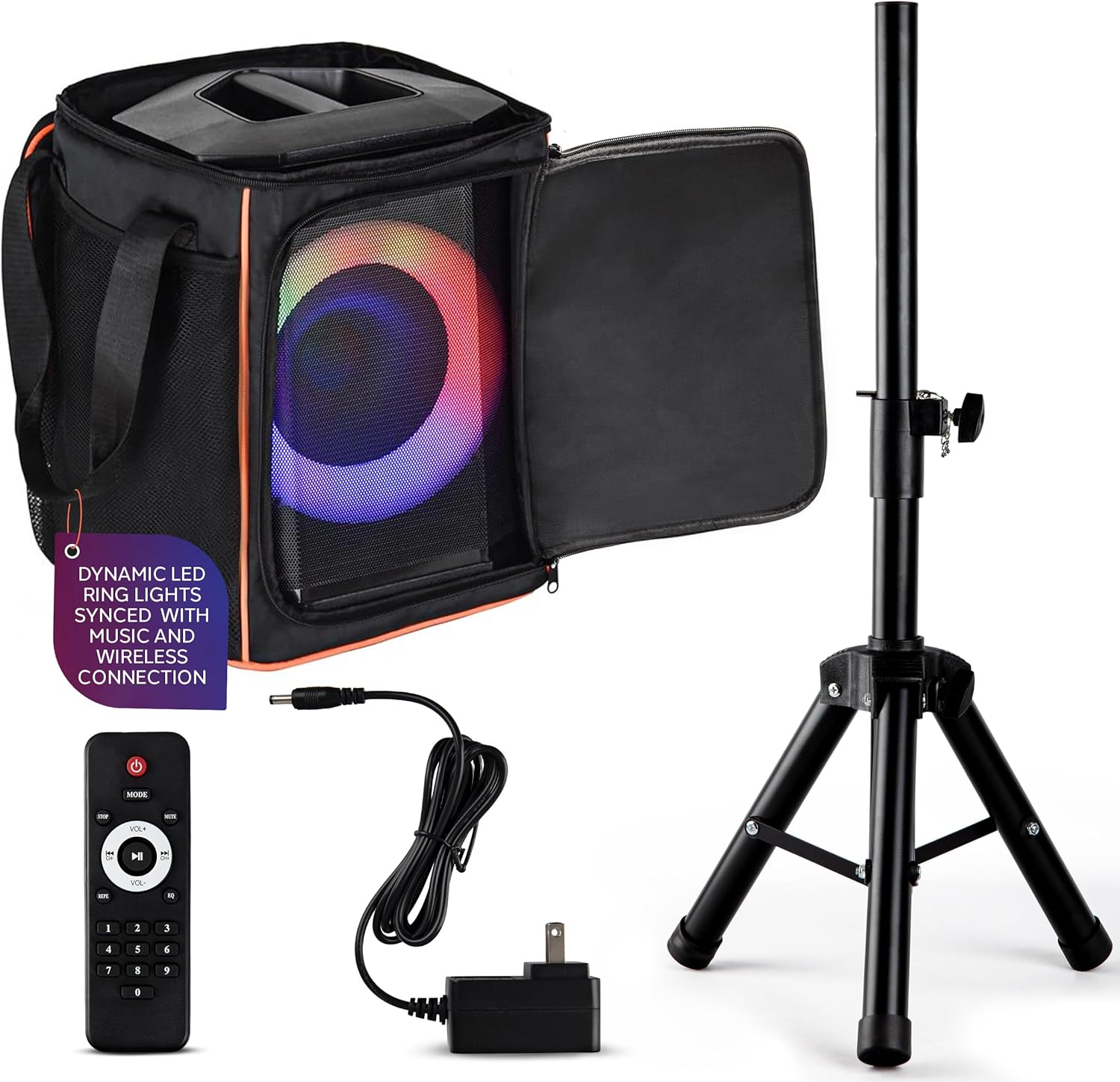 Pyle Portable Bluetooth Speaker with 8 Inch Woofer for Parties