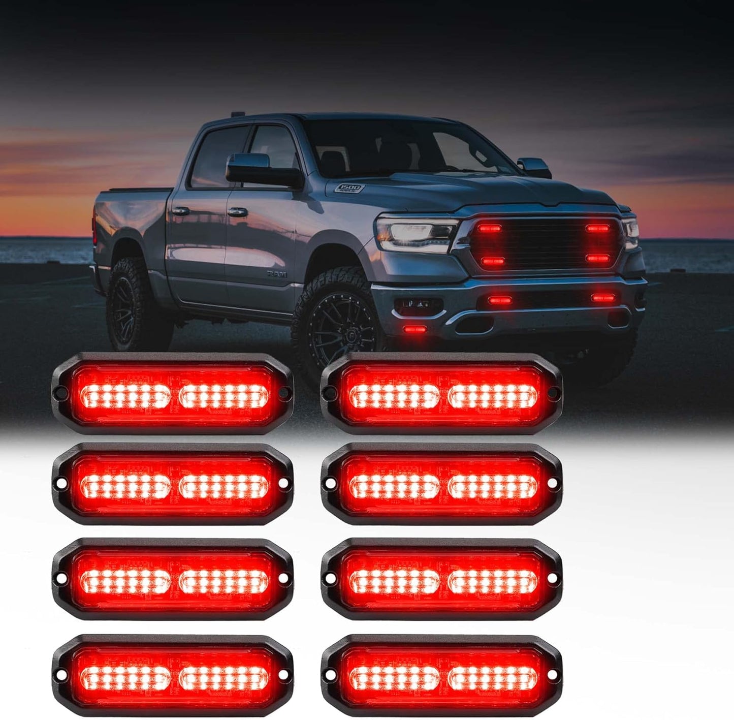 Ultra-Thin Waterproof Sync Strobe Lights for Emergency Vehicles
