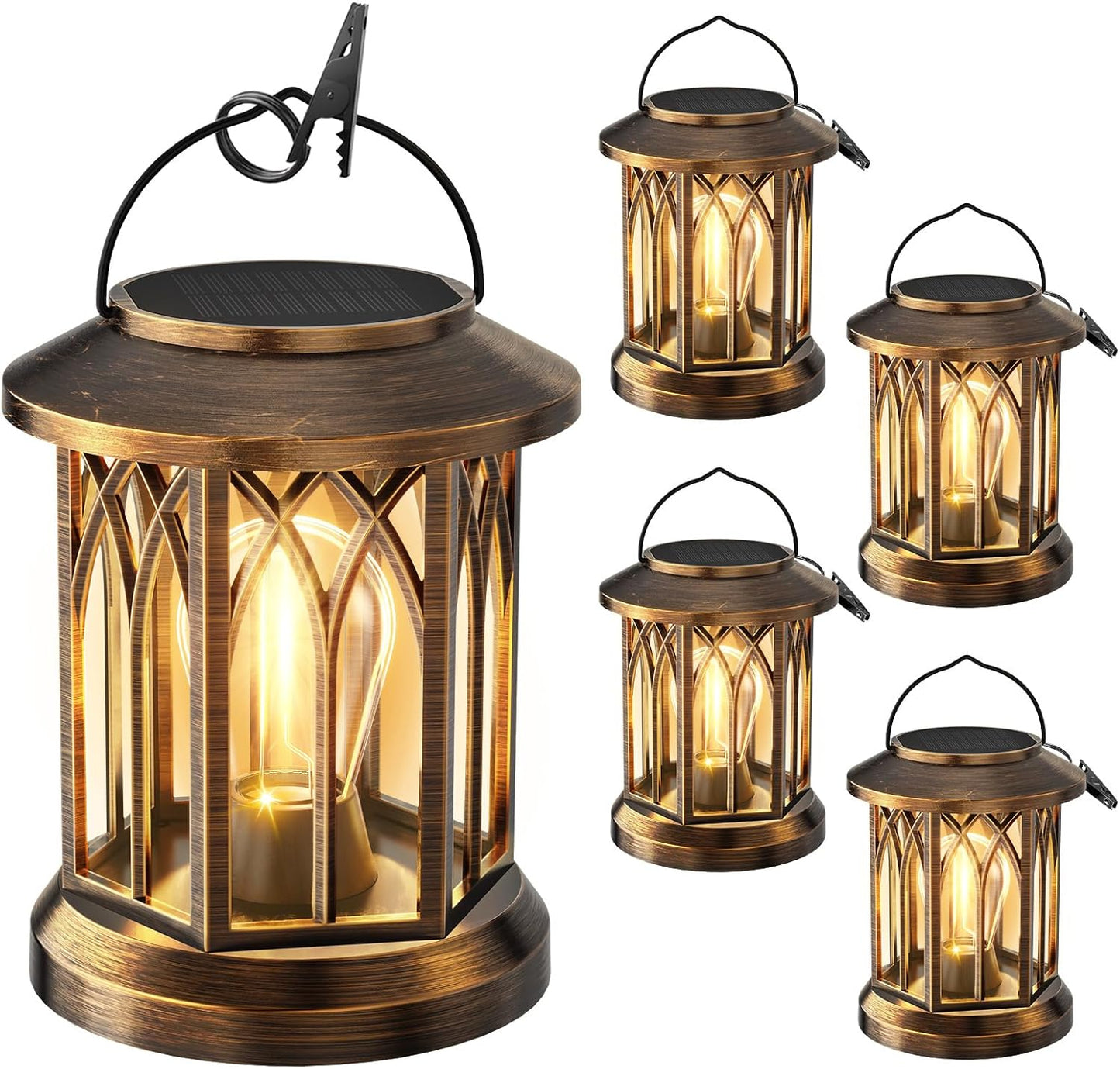 WdtPro Solar Lanterns Outdoor Lights for Garden and Patio Decor