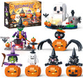 Pumpkin Halloween Building Set with Led Light for Kids Fun