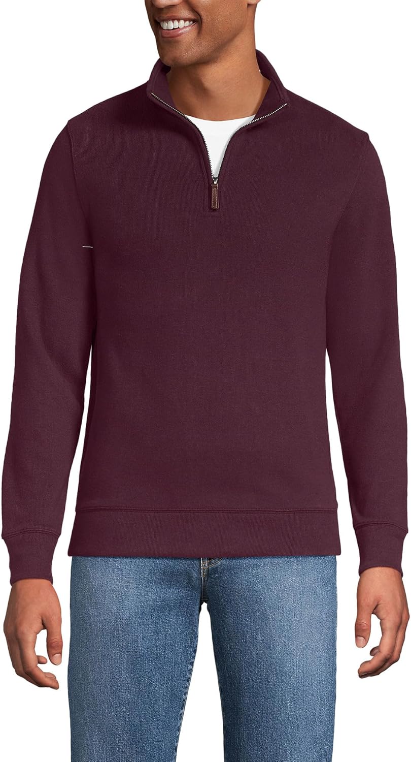 Lands' End Bedford Rib Quarter Zip Pullover Sweater Review