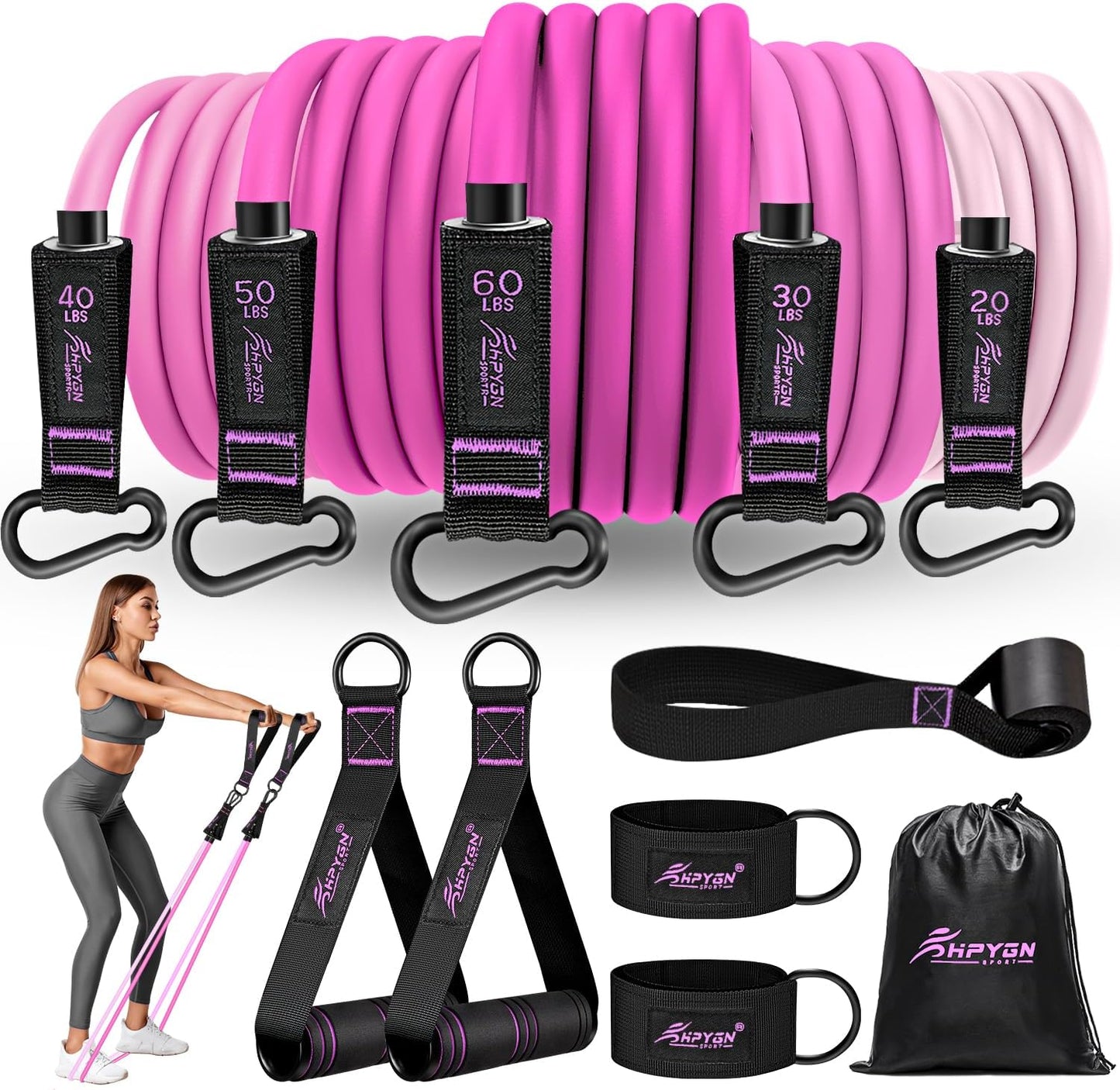 HPYGN Resistance Bands for Effective Home Workouts and Fitness
