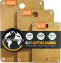 Wood Cutting Board Set 3-Piece Tan - Extra Large Charcuterie Ready