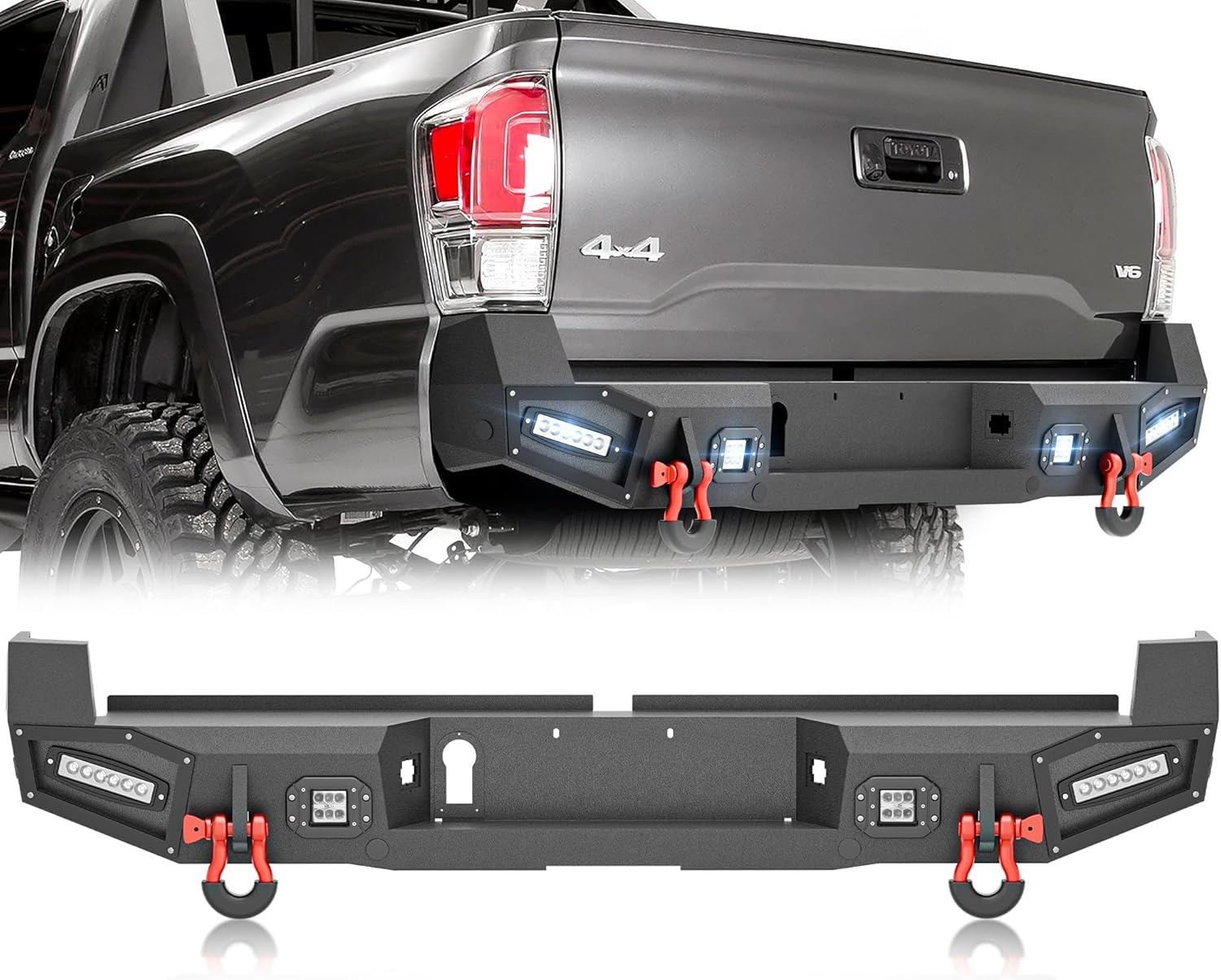 Full Width Rear Bumper for 2016-2023 Toyota Tacoma Models