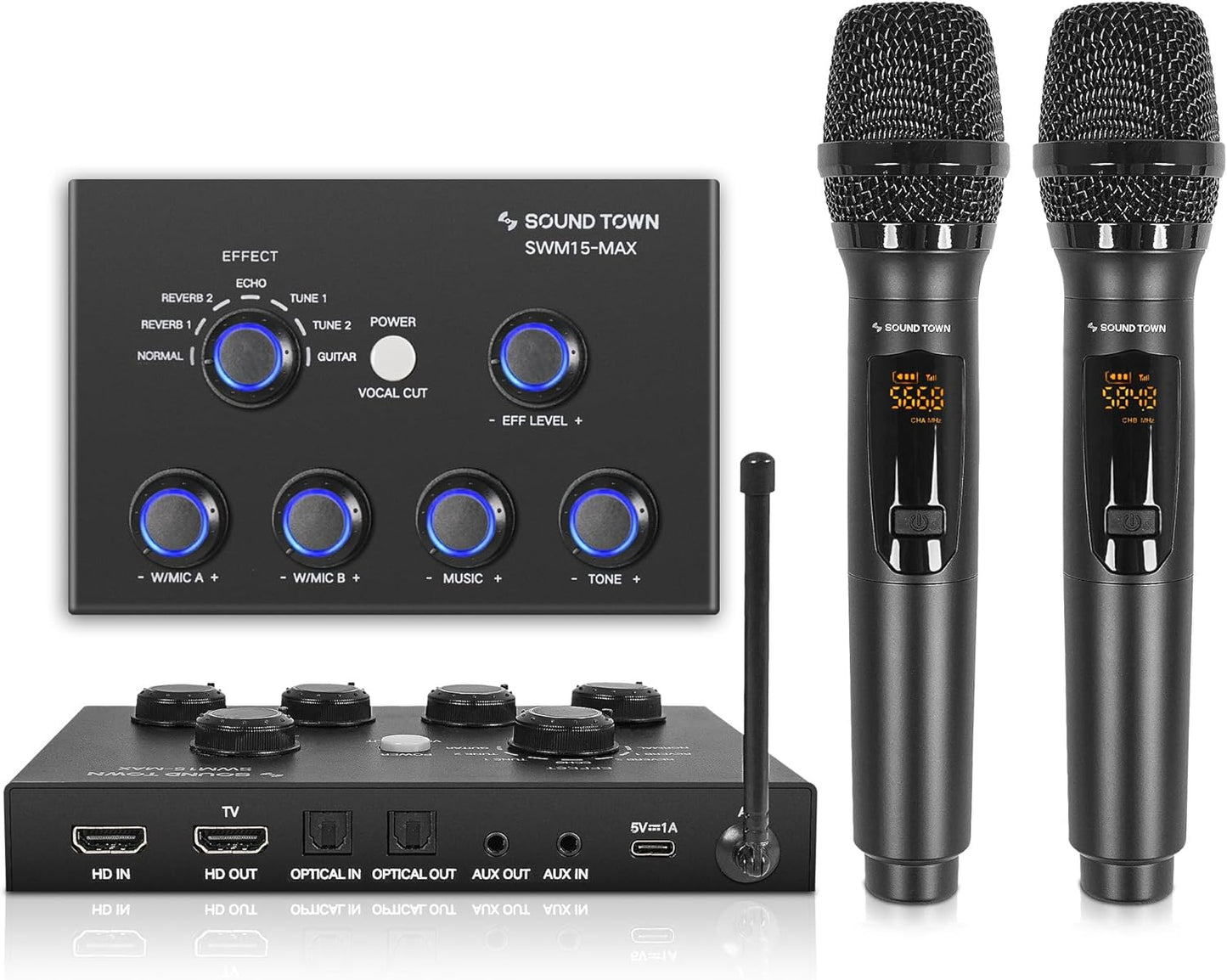 Wireless Karaoke Mixer System w/ HD ARC & Bluetooth